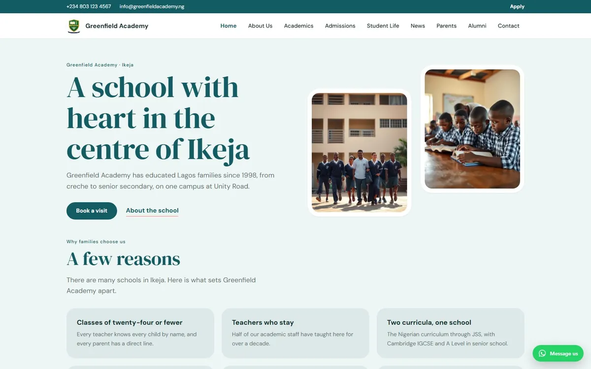 The same school on the Lagoon design